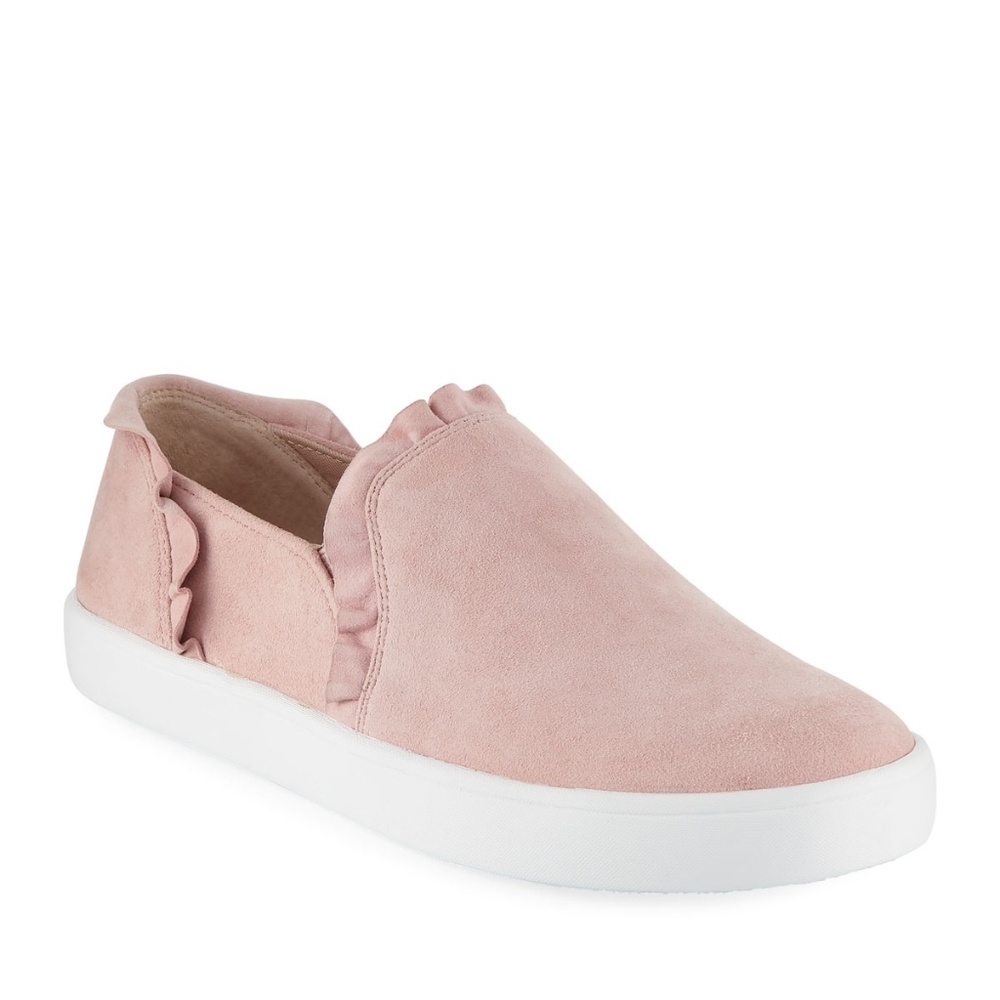Kate Spade | Pink Ruffle Suede Sneakers Sz. 9M - Picture 1 of 8